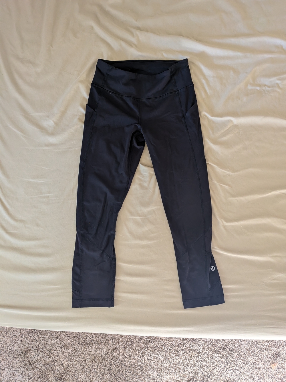 lululemon athletica Girls' Black Athletic Capri Leggings